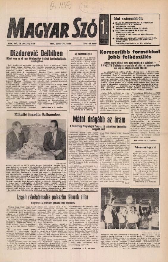 Magyar Szó, 44. évf. 1987. január 20. 18. sz. 1–20. oldal