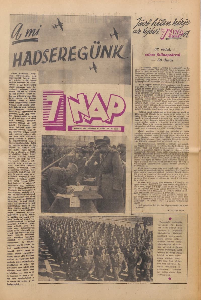 7 Nap, 18. évf. 1963. december 20. 50. sz. 1–20. oldal