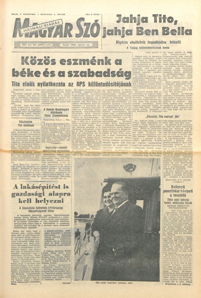 Magyar Szó, 22. évf. 1965. április 13. 101. sz. 1–16. oldal