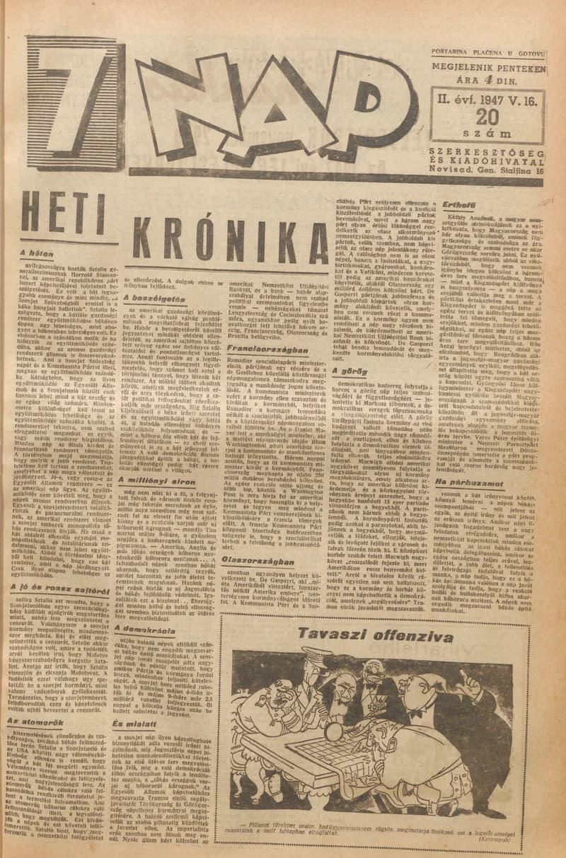 7 Nap, 2. évf. 1947. május 16. 20. sz. 1–10. oldal