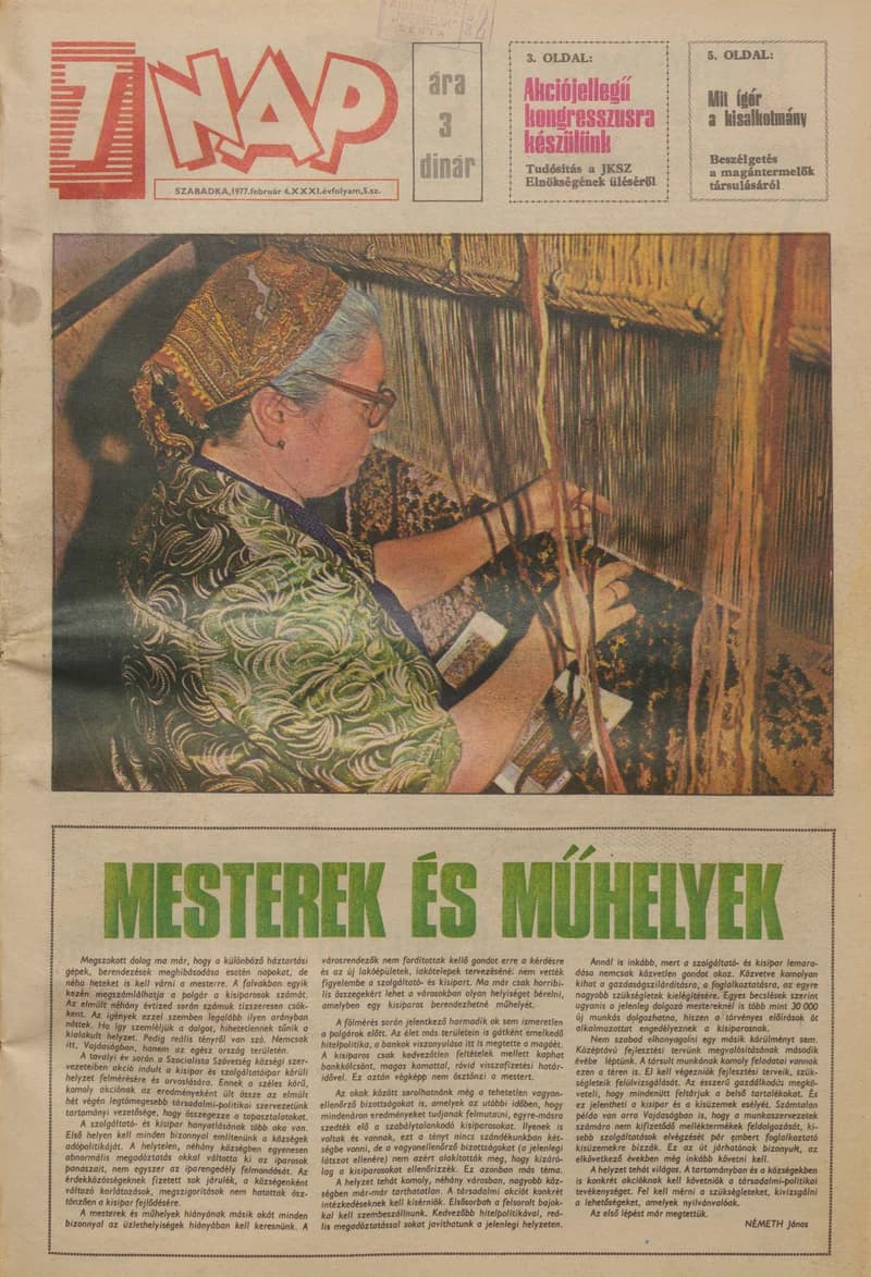 7 Nap, 32. évf. 1977. február 4. 5. sz. 1–24. oldal