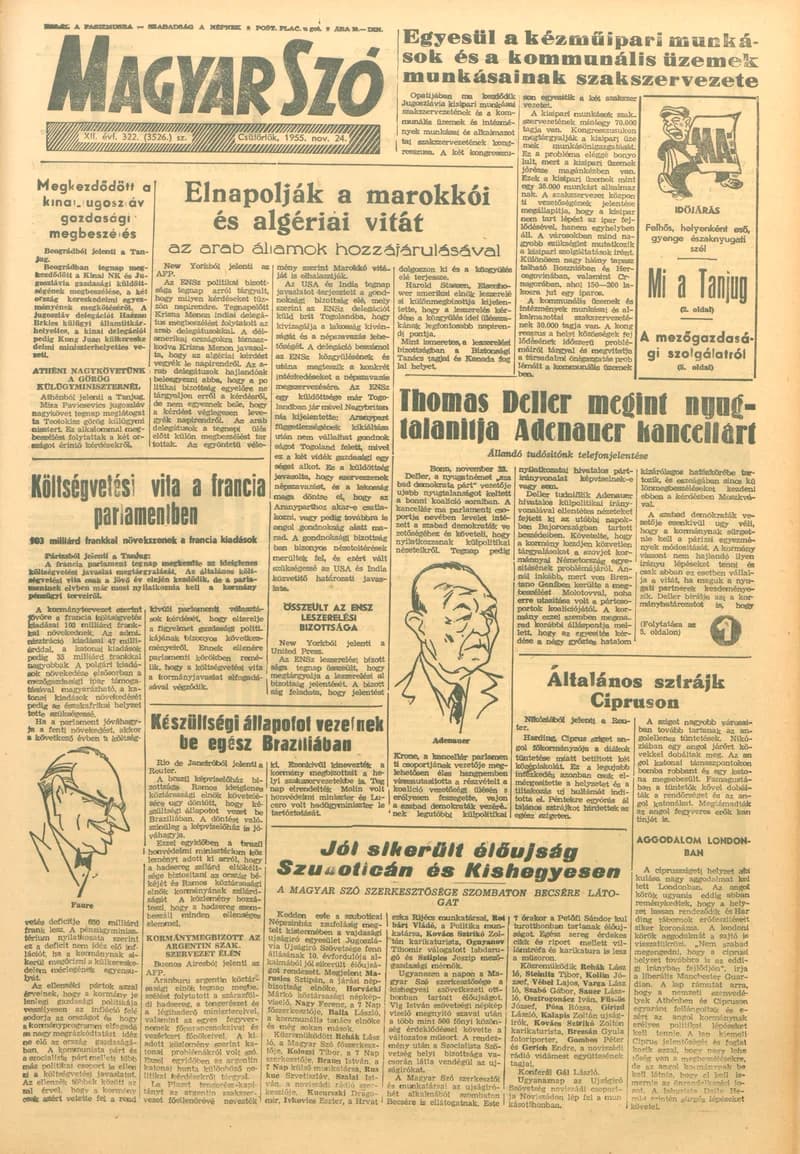 Magyar Szó, 12. évf. 1955. november 24. 322. sz. 1–8. oldal