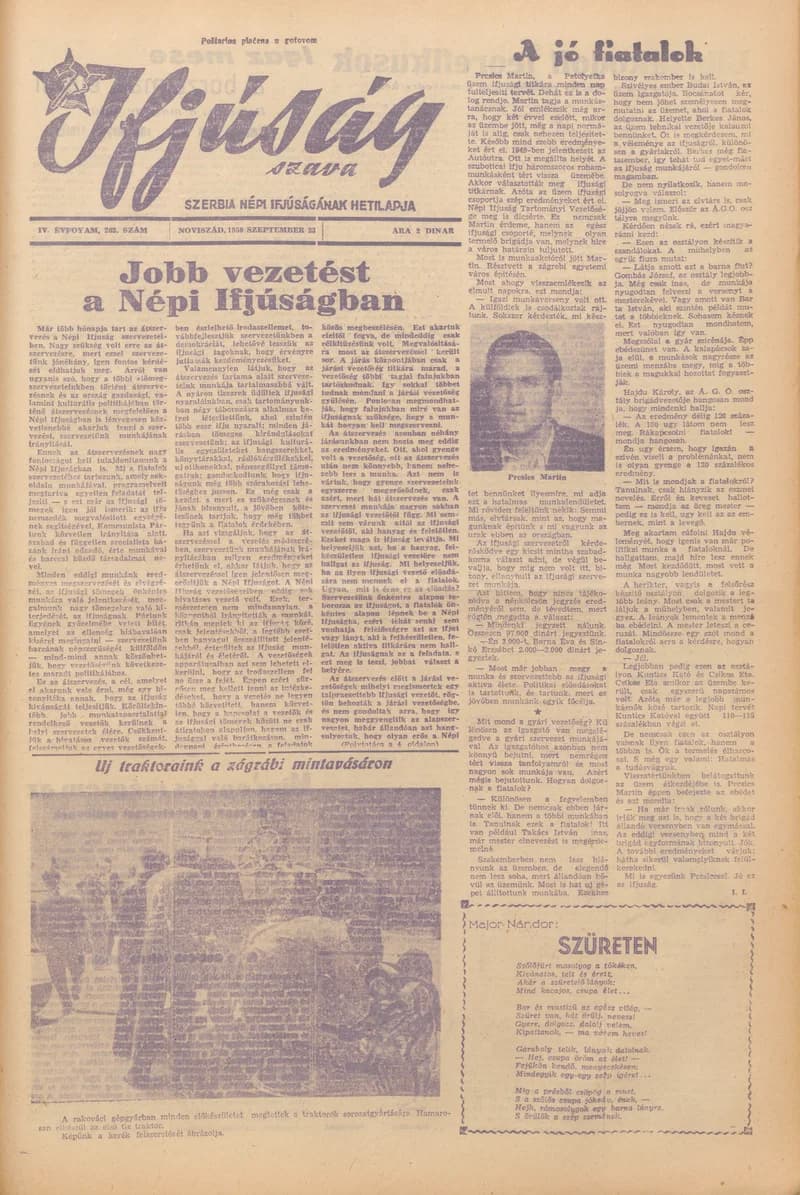 Ifjúság Szava, 6. évf. 1950. szeptember 23. 263. sz.