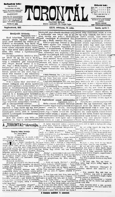 Torontál, 26. évf. 1897. április 7. 79. sz.