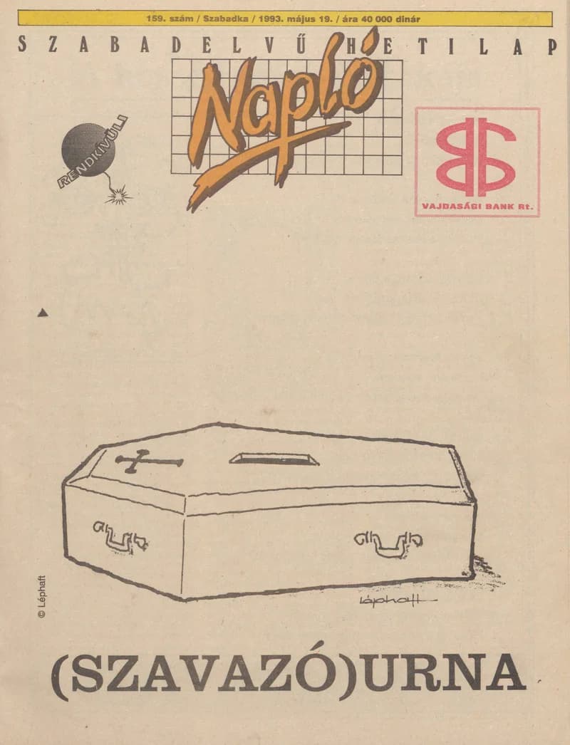 Napló - Szabadelvű hetilap, 4. évf. 1993. május 19. 159. sz.