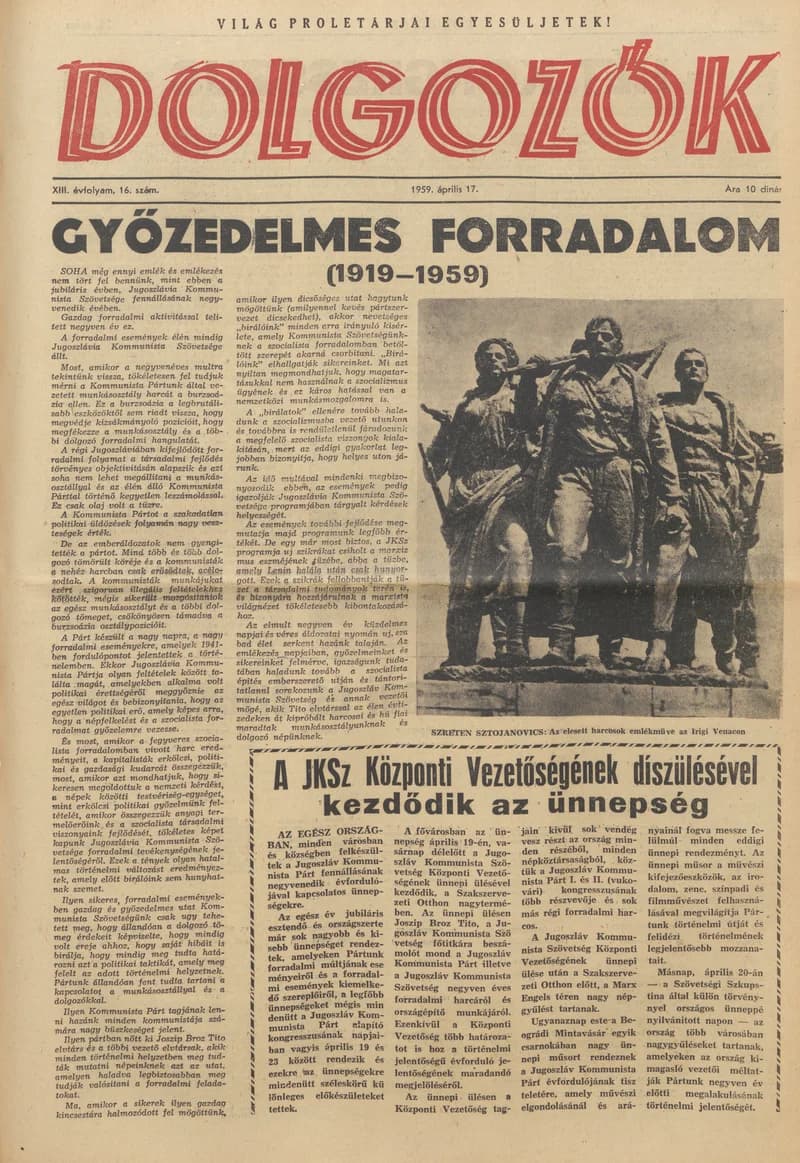 Dolgozók, 13. évf. 1959. április 17. 16. sz.