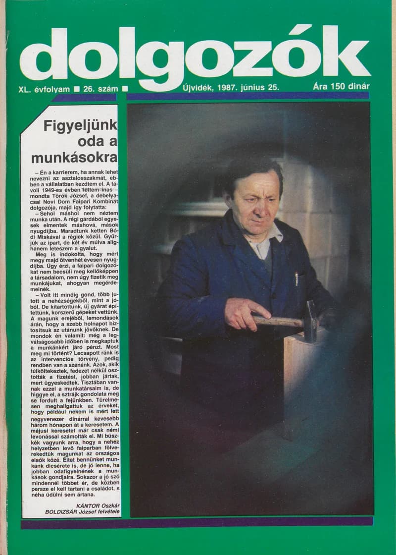 Dolgozók, 41. évf. 1987. június 25. 26. sz.