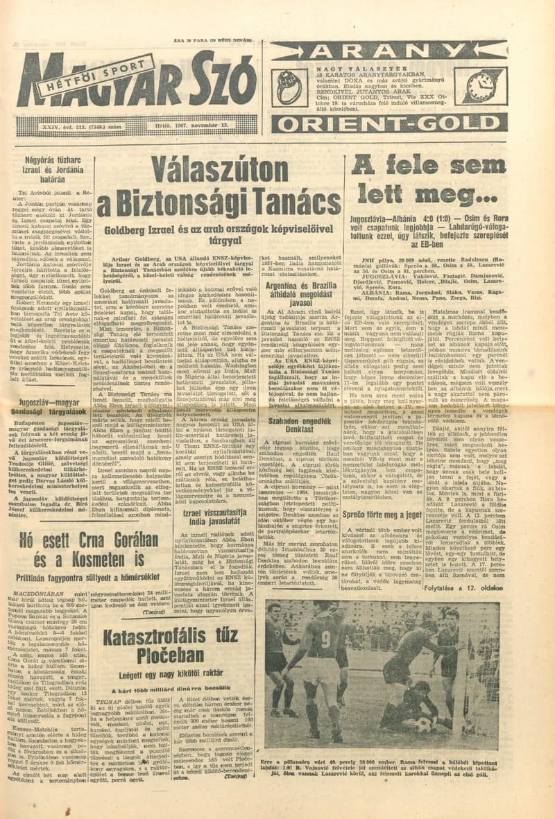 Magyar Szó, 24. évf. 1967. november 13. 313. sz. 1–16. oldal