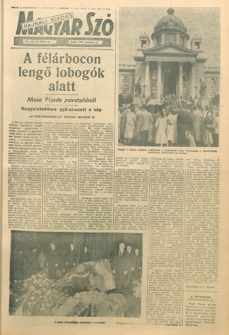 Magyar Szó, 14. évf. 1957. március 18. 75. sz. 1–8. oldal