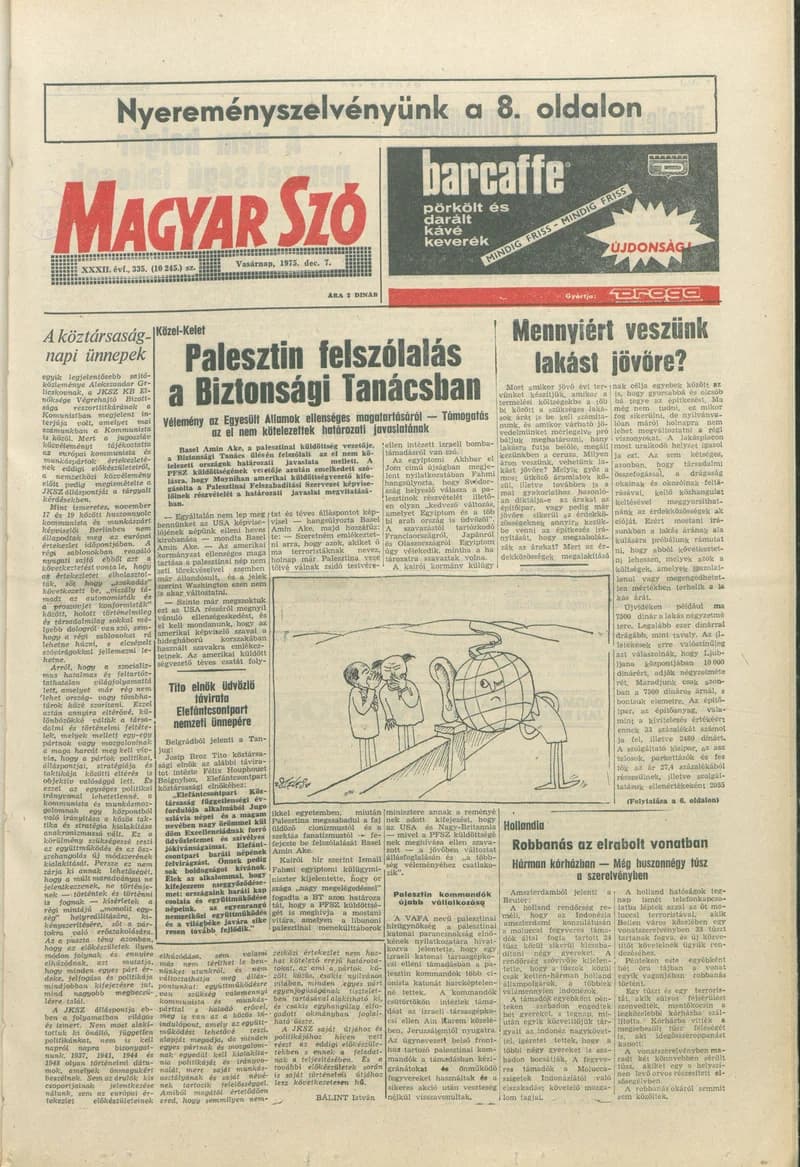 Magyar Szó, 32. évf. 1975. december 7. 335. sz.