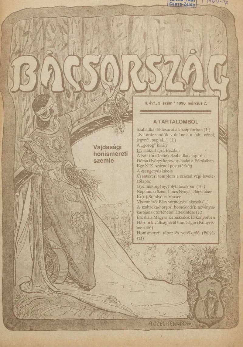 Bácsország, 2. évf. 1996. március 7. 3. sz.