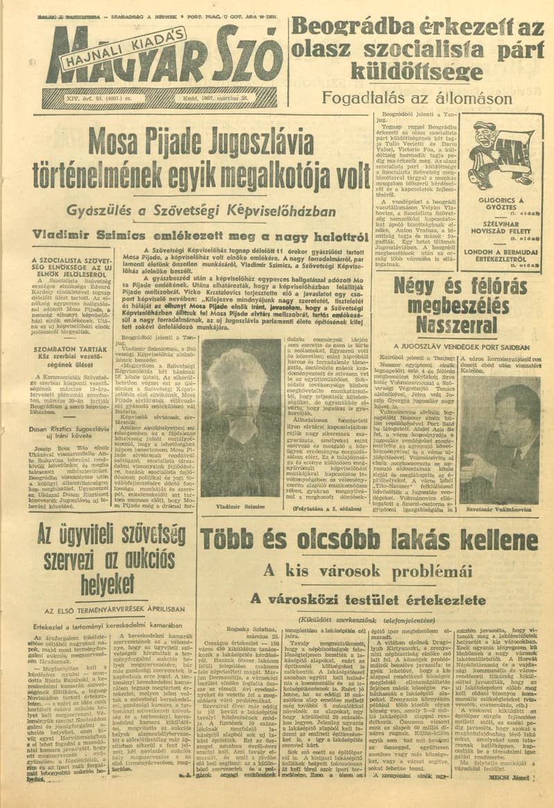 Magyar Szó, 14. évf. 1957. március 26. 83. sz. 1–12. oldal