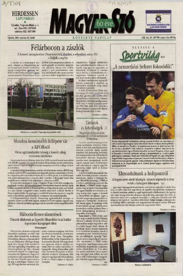 Magyar Szó, 61. évf. 2004. március 22. 67. sz. 1–16. oldal