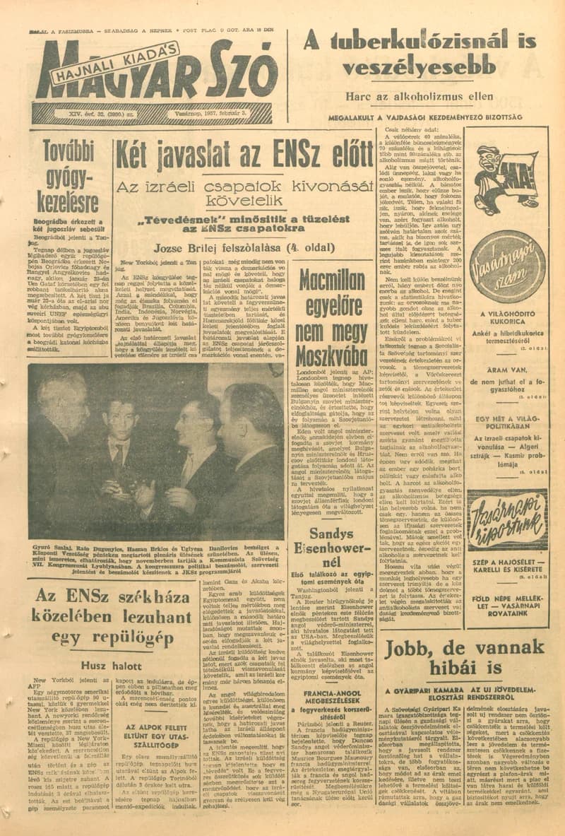 Magyar Szó, 14. évf. 1957. február 3. 32. sz. 1–24. oldal