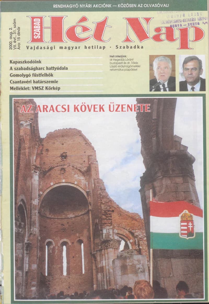 Szabad Hét Nap, 7. évf. 2000. augusztus 2. 31. sz.