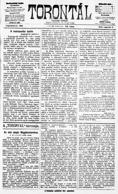 Torontál, 27. évf. 1898. augusztus 2. 174. sz.
