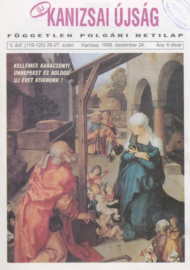 Új Kanizsai Újság, 5. évf. 1998. december 24. 26–27. sz.