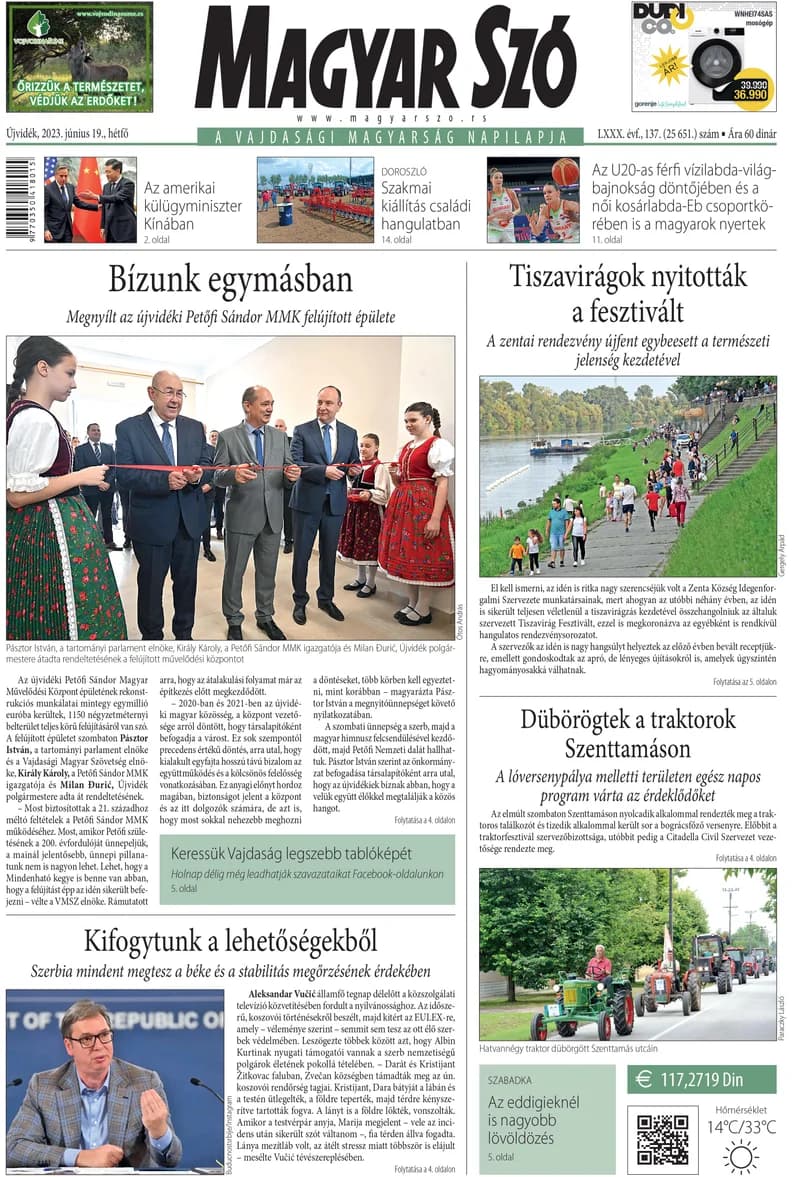 Magyar Szó, 80. évf. 2023. június 19. 137. sz. 1–16. oldal