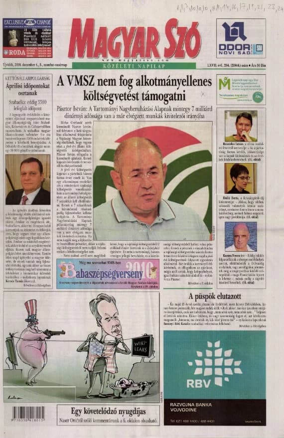 Magyar Szó, 67. évf. 2010. december 4. – 5. 284. sz. 1–52. oldal