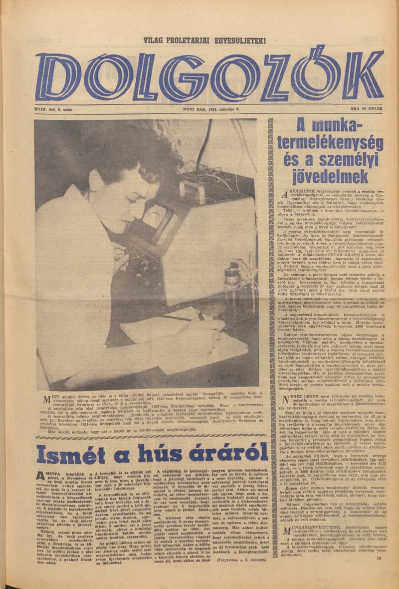 Dolgozók, 18. évf. 1964. március 6. 9. sz.