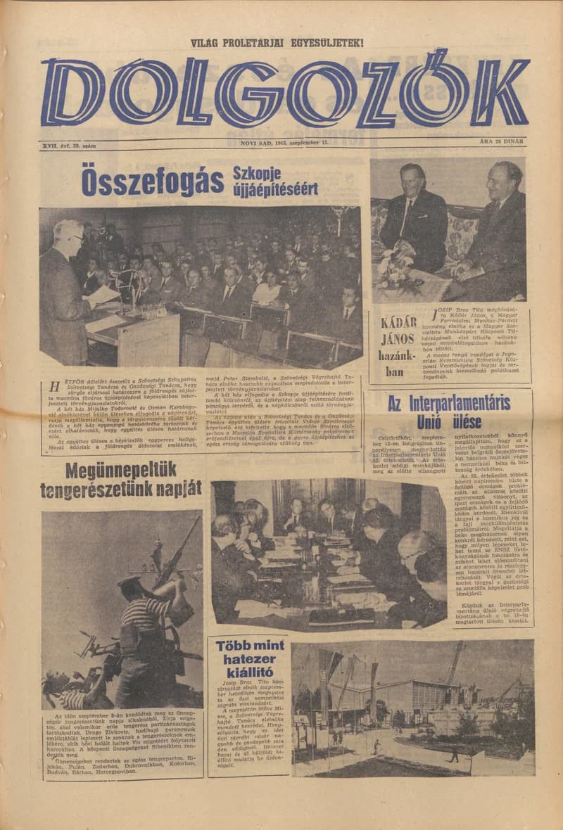 Dolgozók, 17. évf. 1963. szeptember 13. 38. sz.