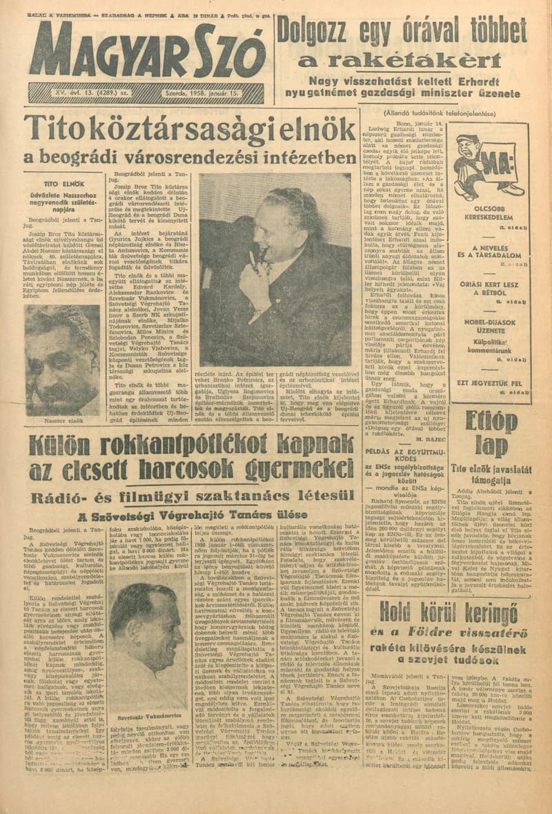 Magyar Szó, 15. évf. 1958. január 15. 13. sz. 1–10. oldal