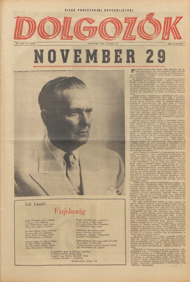 Dolgozók, 15. évf. 1961. november 24. 48. sz.