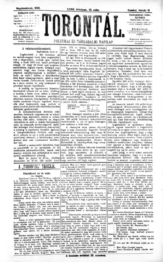 Torontál, 23. évf. 1894. február 10. 33. sz.