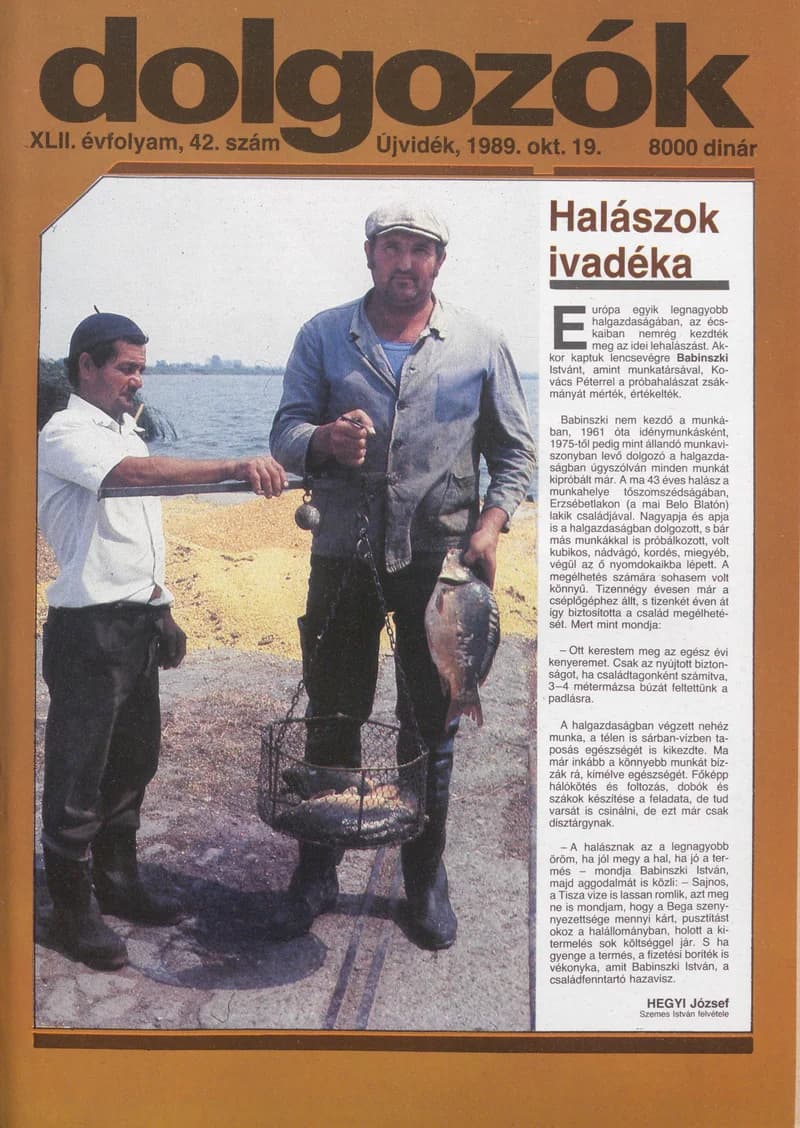Dolgozók, 43. évf. 1989. október 19. 42. sz.