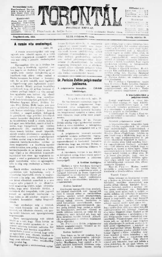 Torontál, 43. évf. 1914. március 18. 63. sz.