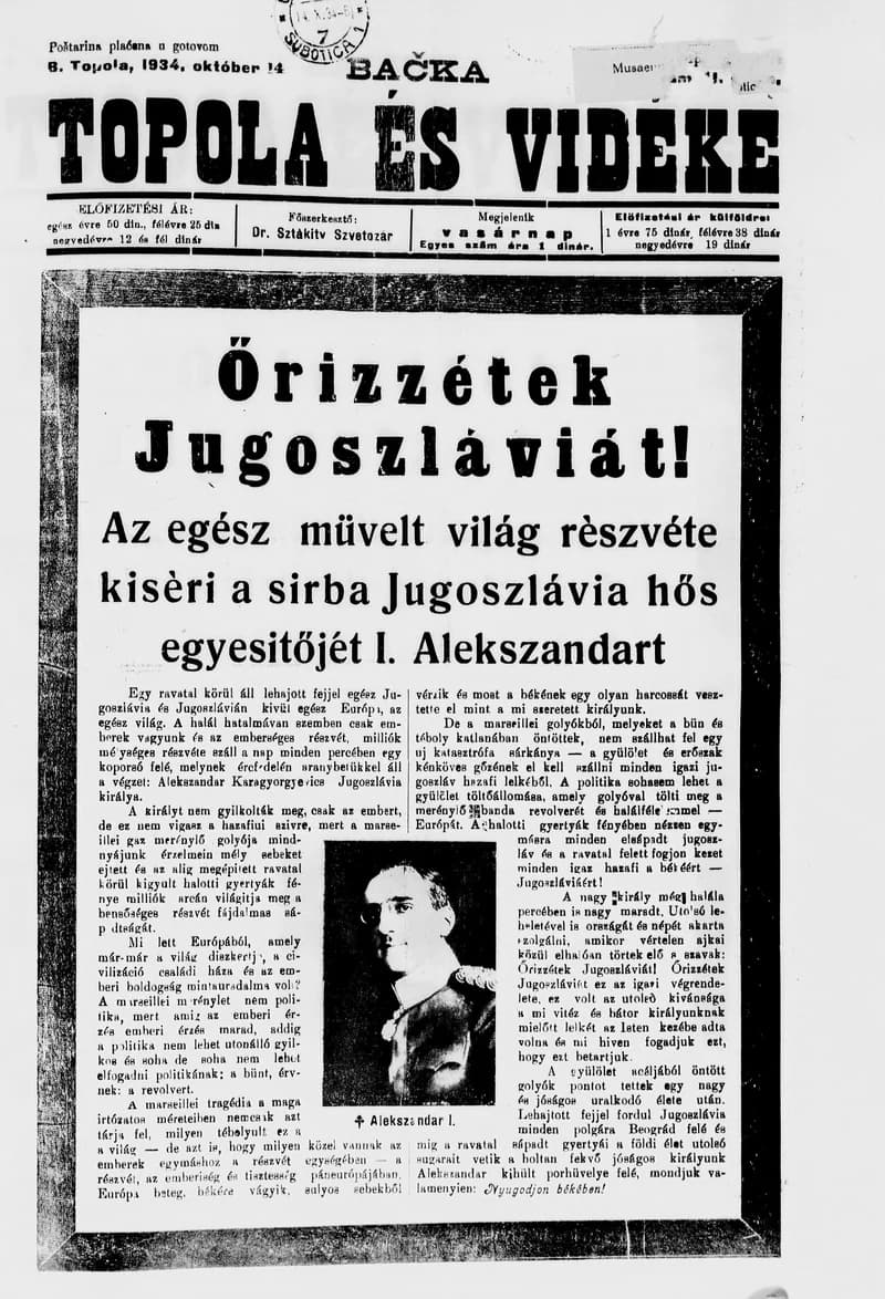 Bačka Topola és Vidéke, 11. évf. 1934. október 14. 41. sz.