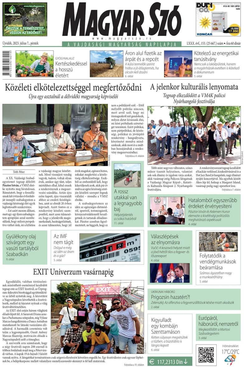 Magyar Szó, 80. évf. 2023. július 7. 153. sz. 1–16. oldal