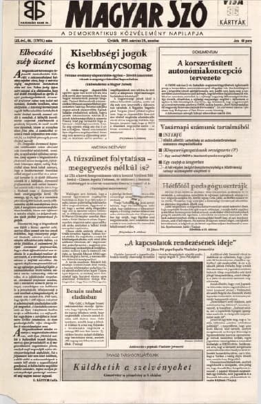 Magyar Szó, 52. évf. 1995. március 18. 64. sz. 1–16. oldal