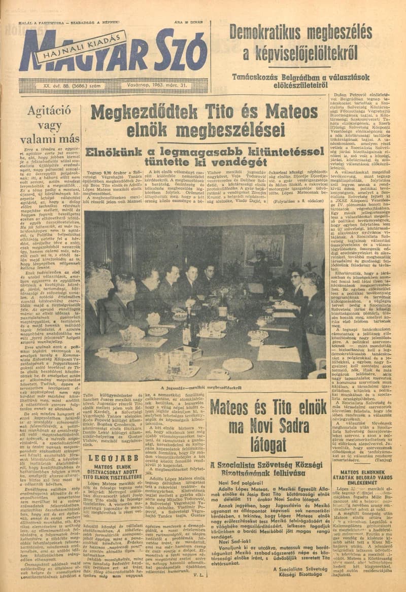 Magyar Szó, 20. évf. 1963. március 31. 88. sz. 1–24. oldal