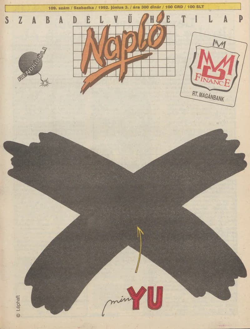 Napló - Szabadelvű hetilap, 3. évf. 1992. június 3. 109. sz.