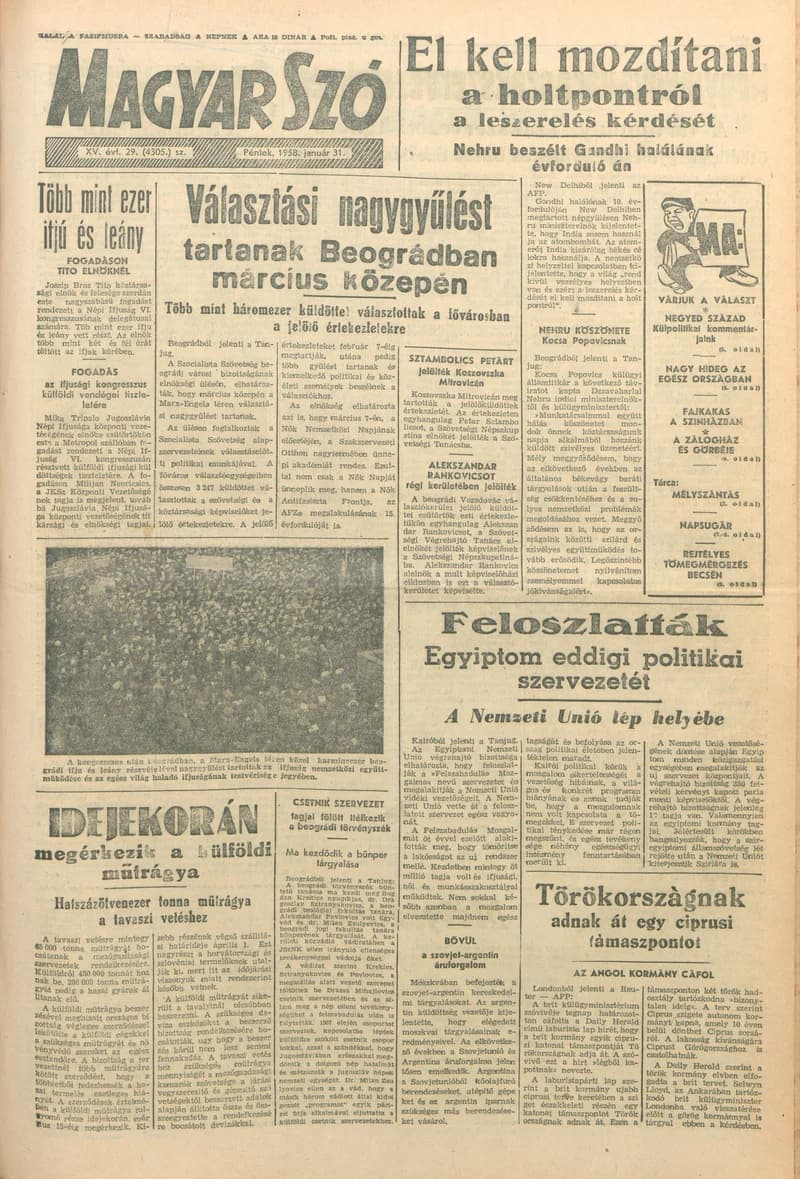 Magyar Szó, 15. évf. 1958. január 31. 29. sz. 1–12. oldal
