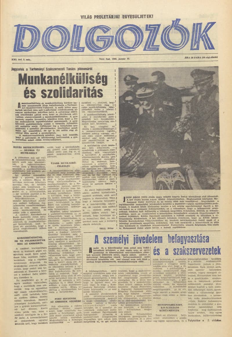 Dolgozók, 22. évf. 1968. január 12. 2. sz.