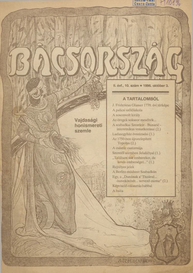 Bácsország, 2. évf. 1996. október 3. 10. sz.