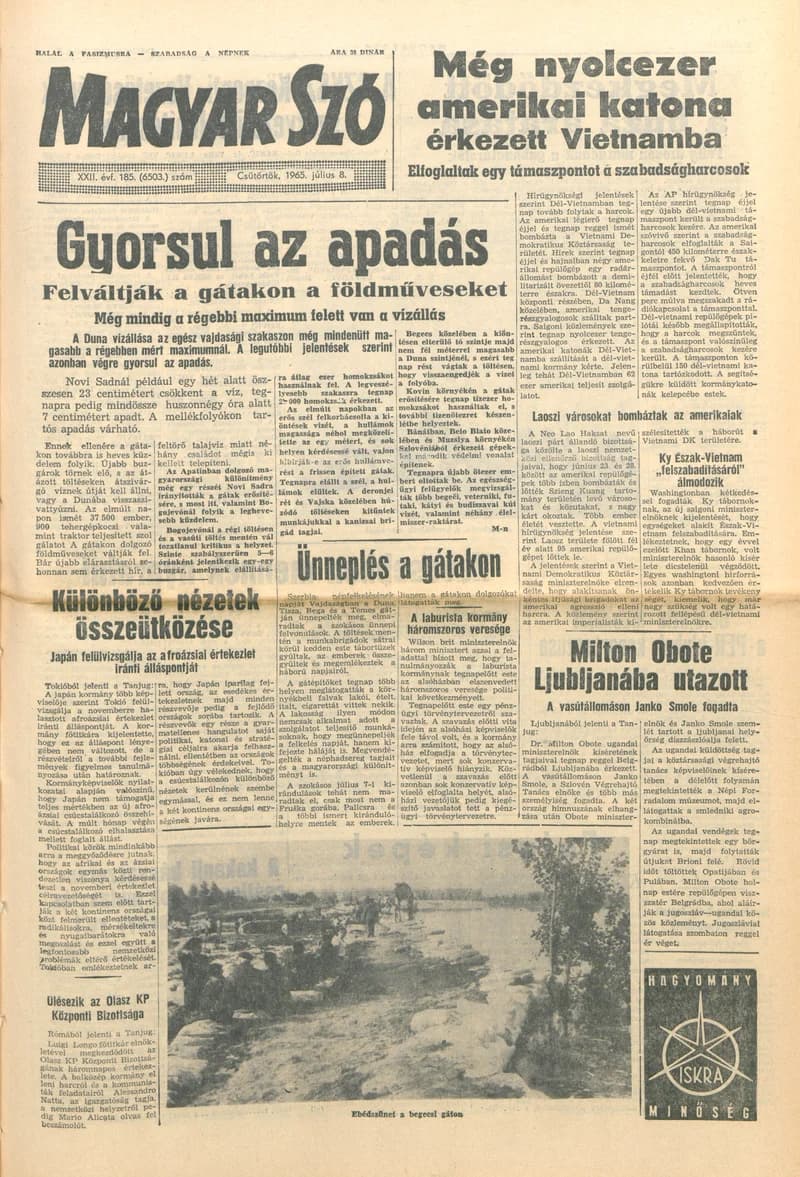 Magyar Szó, 22. évf. 1965. július 8. 185. sz. 1–12. oldal