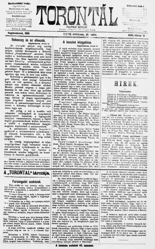 Torontál, 27. évf. 1898. február 21. 41. sz.