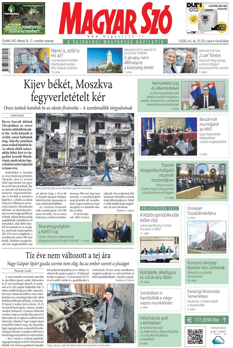 Magyar Szó, 79. évf. 2022. február 26. – 27. 46. sz. 1–32. oldal