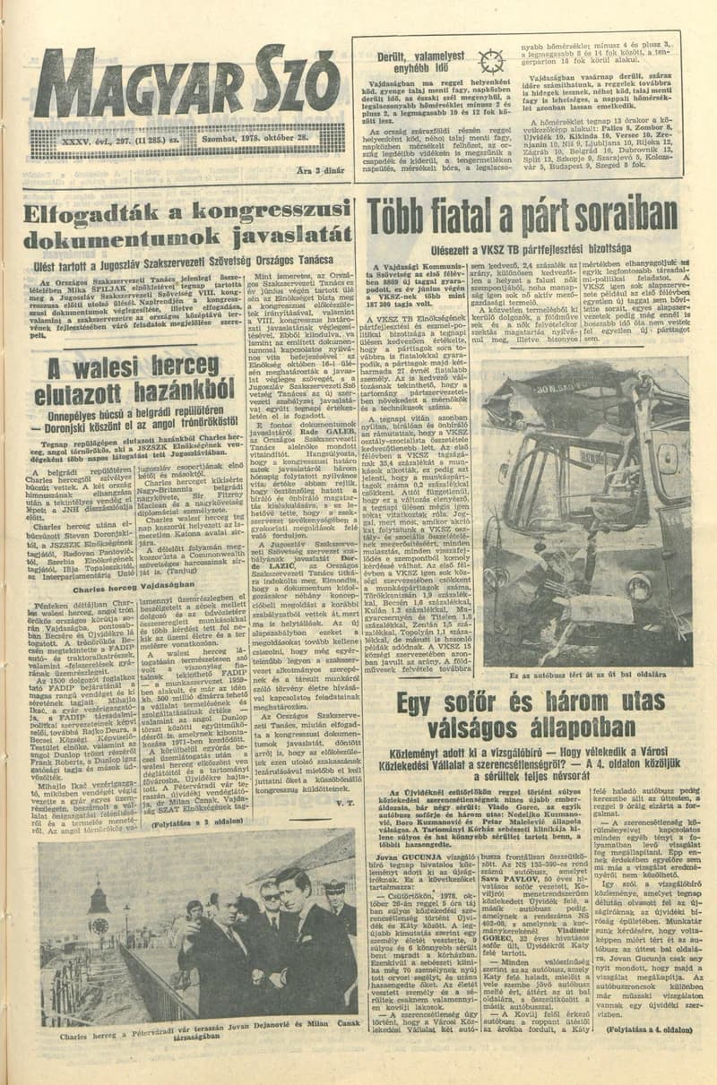 Magyar Szó, 35. évf. 1978. október 28. 297. sz. 1–20. oldal