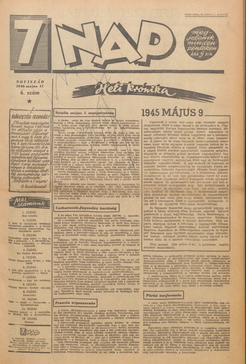 7 Nap, 1. évf. 1946. május 11. 6. sz. 1–12. oldal