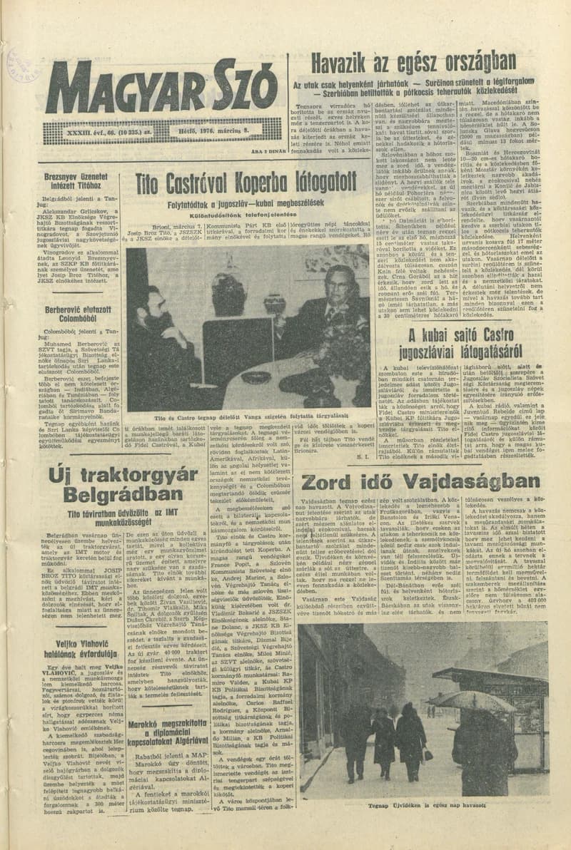 Magyar Szó, 33. évf. 1976. március 8. 66. sz. 1–8. oldal