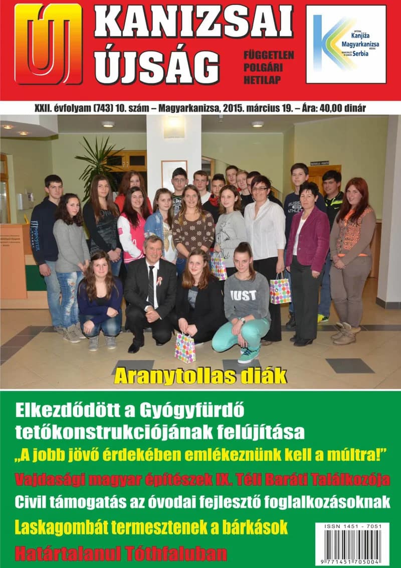 Új Kanizsai Újság, 22. évf. 2015. március 19. 10. sz.
