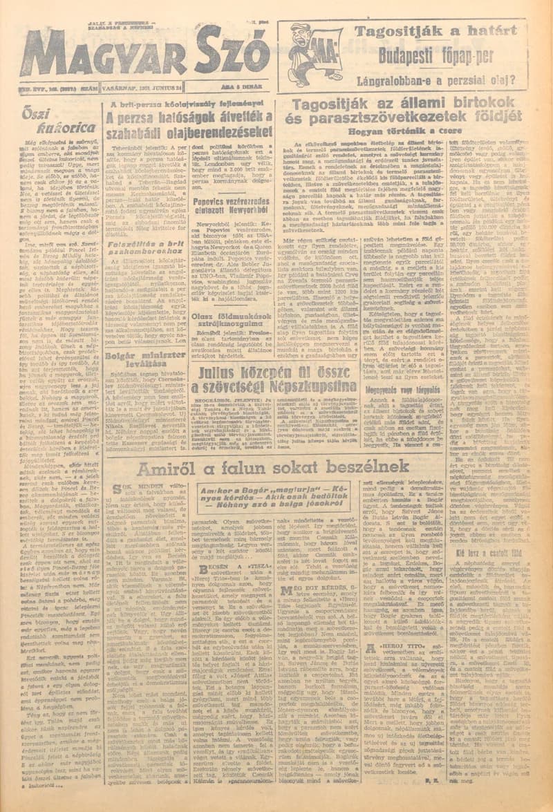 Magyar Szó, 8. évf. 1951. június 24. 148. sz. 1–6. oldal