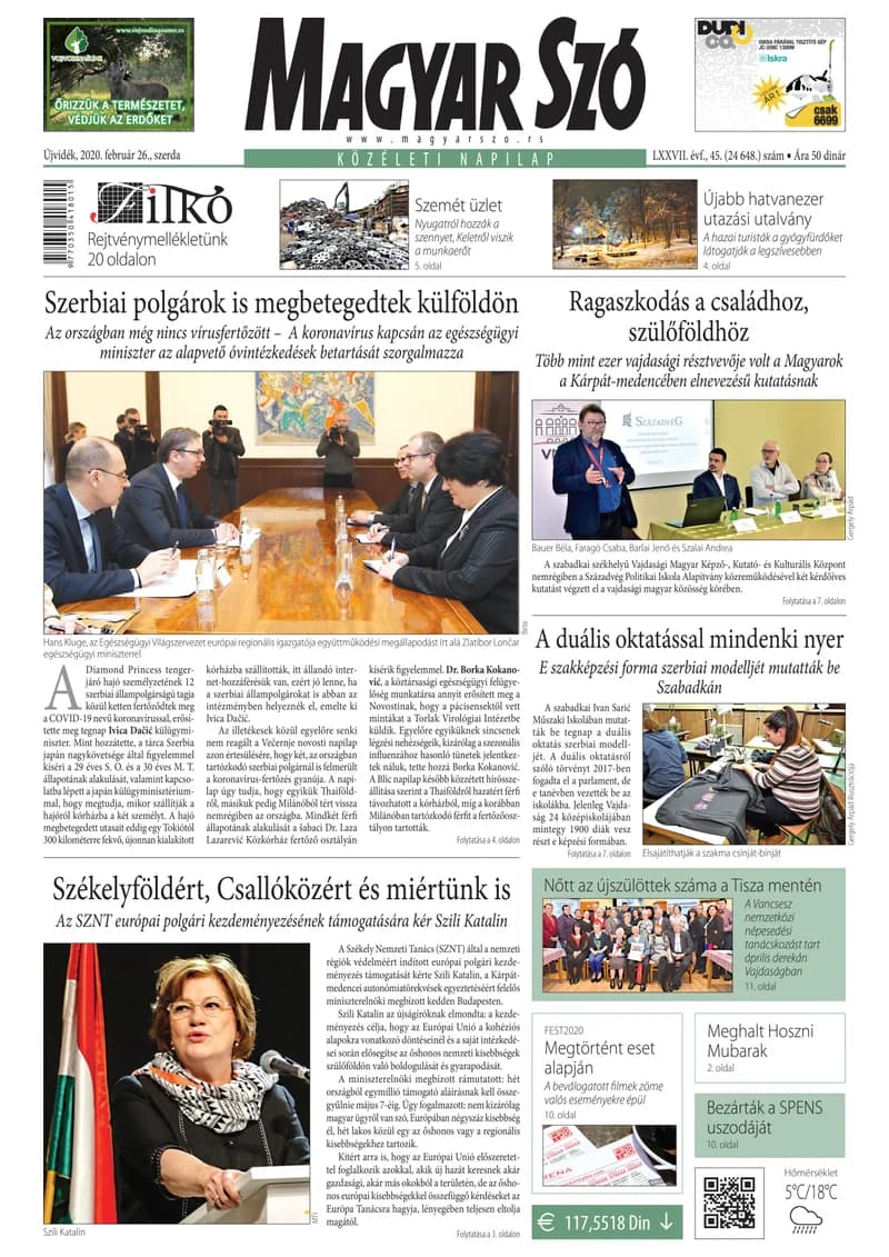 Magyar Szó, 77. évf. 2020. február 26. 45. sz. 1–16. oldal
