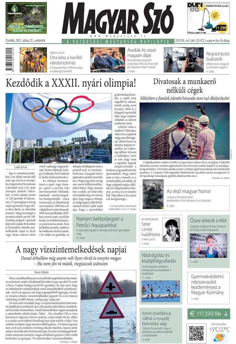 Magyar Szó, 78. évf. 2021. július 22. 168. sz. 1–20. oldal