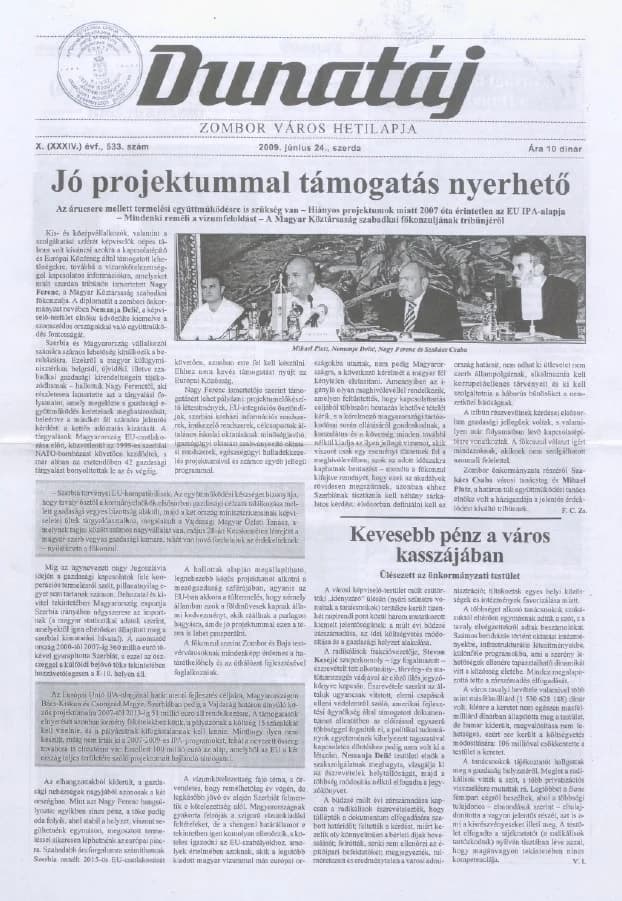 Dunatáj, 11. évf. 2009. június 24. 533. sz.
