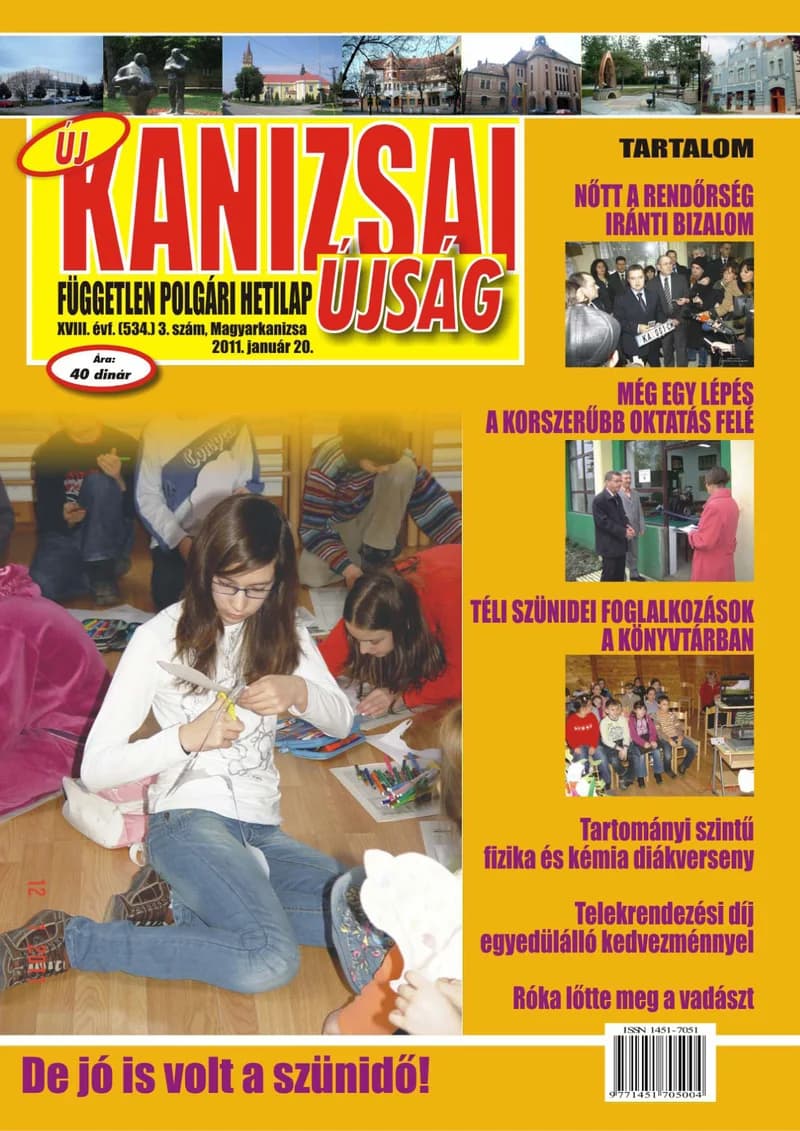 Új Kanizsai Újság, 18. évf. 2011. január 20. 3. sz. 1–24. oldal